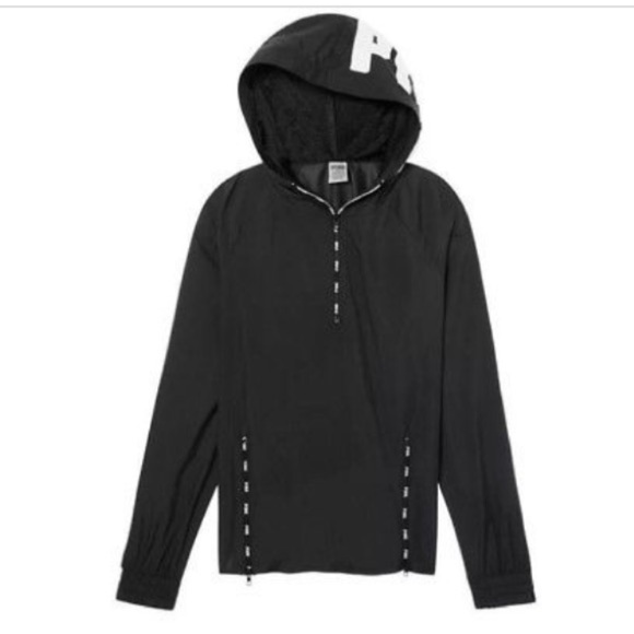PINK Victoria's Secret Jackets & Blazers - Victoria's secret new black anorak windbreaker